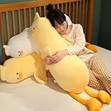 PEACH CAT Long Duck Plush Pillow Cute Duck Stuffed Animal Toy Gift for Girls Boys Yellow 51.1"