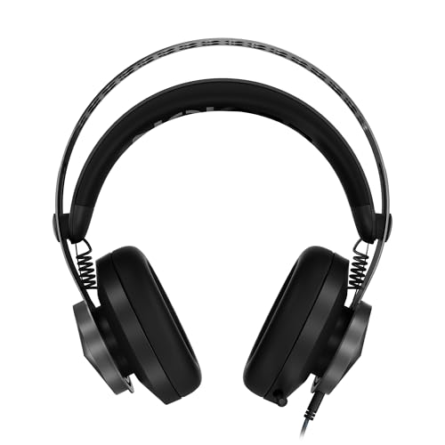 Lenovo Legion H500 PRO 7.1 Surround Sound Gaming Headset, Noise-Cancelling Mic, Memory Foam & PU Leather Earcups, Stainless Steel Headband, PC, PS4, Xbox One, Nintendo Switch, GXD0T69864, Black