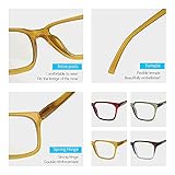 K KENZHOU Blue Light Blocking Computer Glasses Decrease Eye Eyestrain Unisex(Women/Men) Glasses with Spring Hinges Nerd Reading Gaming Glasses