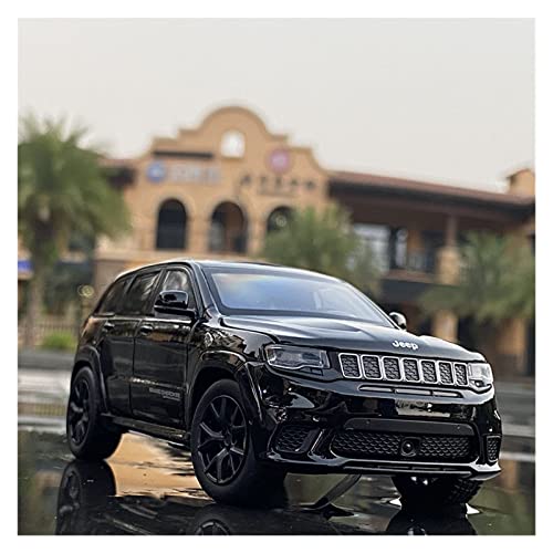 MING ZHEN Toy car Model 1:32 for Jeeps Grand Cherokee Alloy Car Model Diecasts Toy Off-Road Sound and Light Kids Gifts (Color : Black)