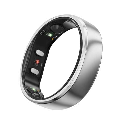 RingConn Gen 2, World’s First Smart Ring with Sleep Apnea Monitoring, No APP Subscription, 12-Day Battery Life, Stress/Heart Rate/Women's Health Tracker, Android & iOS Compatible (Silver, Size 10)