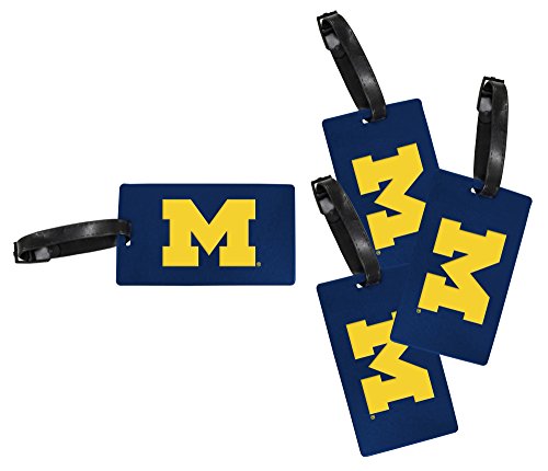 R and R Imports Michigan Wolverines Luggage Tag 4-Pack Officially Licensed Collegiate Product
