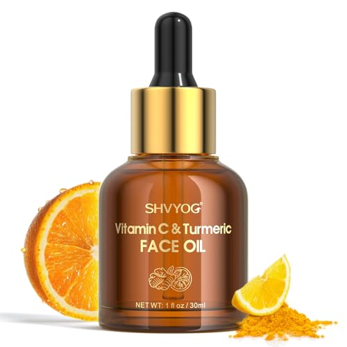 Vitamin C Turmeric Face Oil, Skin Moisturizing, Firming Vitamin C Oil, Turmeric Oil for Dry Skin, Wrinkles, and Uneven Skin Tone, Anti-Aging Care 1 Fl Oz