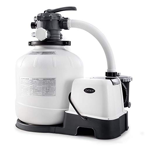 Intex Sand Filter Pump & Saltwater System for Up to 15,000 Gal Pools, Krystal Clear - Automatic Algae Control & Above-Ground Swimming Pool Cleaning
