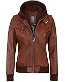 Decrum Genuine Leather Jacket Women - Bomber Jackets for Women | [1315015] Edinburgh Cognc, XL