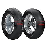 Pocket bike Front 90/65-6.5 rear 110/50-6.5 Smooth Tires Tire Suitable for 2 stroke Front and Rear Tire Accessories of Rocket motor scooter Mini Motorcycle (One Rear 110/50-6.5 (tire + wheel))