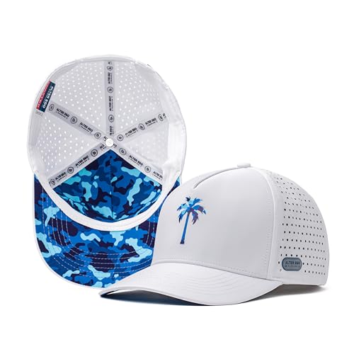 Alter Ego Coaster Splash Performance Hat – Lightweight, Breathable, Water-Resistant Adjustable Cap for Running, Workout, Golf, or Everyday Wear (Men & Women) - Navy Camo