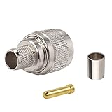 MOOKEERF PL-259 Male Crimp Connector Adapter,UHF SO239 Crimp Coax Connector for LMR400/KMR400/RG8/RG8U/RG213 Coaxial Cable (Pack of 10)