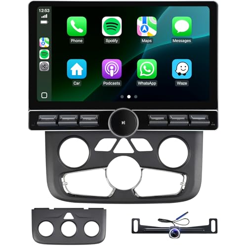 10 inch Touchscreen Car Stereo Radio for Dodge Ram 1500 2500 3500 2013-2018(Manual Auto AC) 2019-2024 Classic Replacement Dash Kit w/Wired Wireless CarPlay Android Auto DSP GPS Navigation (6G+128G)