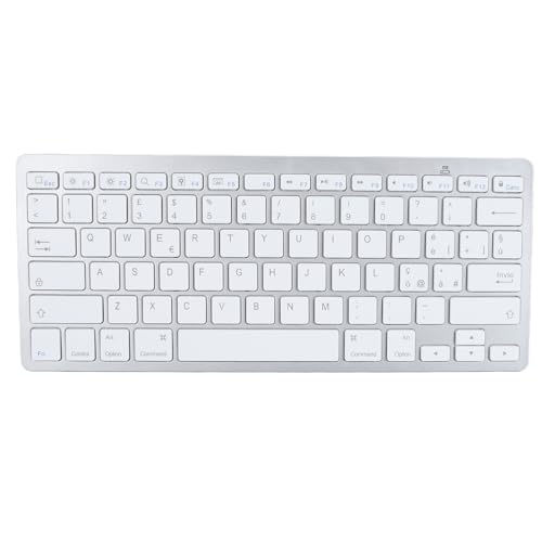 Diyeeni Bilingual Keyboard Portable Ultra Thin for German French Spanish Italian Keyboard, Bluetooth Keyboard Compatible with iOS, Android, Windows, OS (Italian QWETZ Layout)