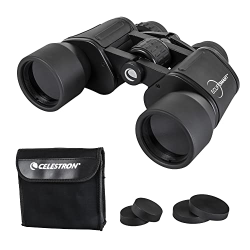 Celestron 71238 EclipSmart 10x42 Porro Solar Binoculars2-2 Compliant, Rubber Grip Surface with Multi-Coated Optics, BK7 Glass, Neck Strap and Soft Carry Case, Black