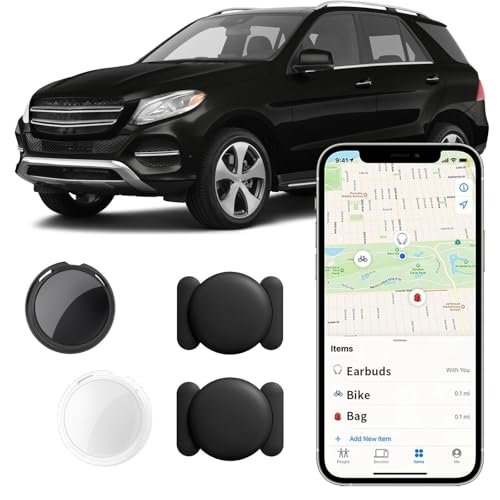 2 Pack No Subscription GPS Tracker for Vehicles Work with Find My (iOS Only) Magnetic Case Real Time Mini Car Air Tracker Tag Hidden Car Locator Global Coverage Tracking Device No Monthly Fee Required