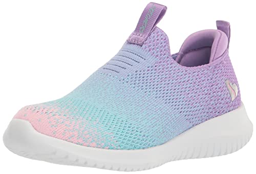Skechers Girls Sport-Ultra Flex Color Perfect 302259l (Little Big Kid) Sneaker, Lavender/Multi, 2
