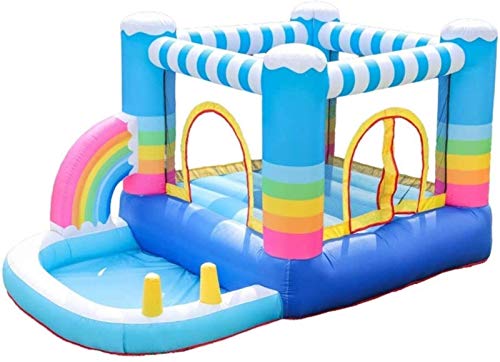 QZQHNYJ Bouncy Castle, Bounce House for Kids Kids Bouncy Castle Small Air Cushion Bed Children Trampoline Home Jumping Bed Indoor and Outdoor Inflatable Castl