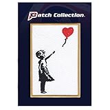 Girl With Red Balloon Painting Patch Graffiti Artist Embroidered Iron On