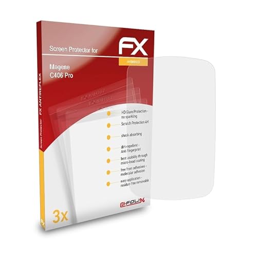 atFoliX Screen Protector compatible with Magene C406 Pro Screen Protection Film, anti-reflective and shock-absorbing FX Protector Film (3X)