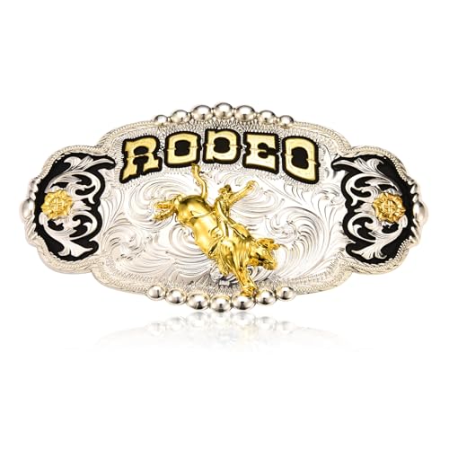 KOORASY Western Rodeo Belt Buckle for Men Big Cowboy Rodeo Bull Rider Belt Buckles Large Belt Buckle Halloween Gifts