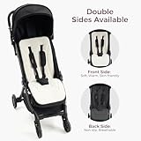 Momcozy Reversible Stroller Cushion | Universal Breathable Stroller Liner | Winter Warm Car Seat Liners | Crib Carriage Cushion Pad | Plush for Winter Use ＆Soft Fabric for All-Season Comfort