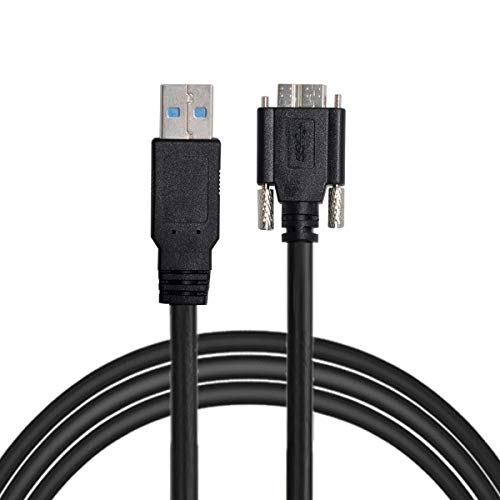 Chenyang 15ft 5m USB 3.0 A Type Cable Male to Micro USB 3.0 B Male with Mount Panel Screws for Camera Disk