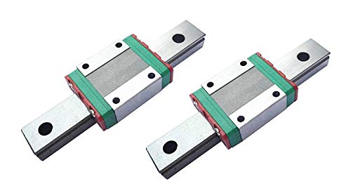 TEN-HIGH MGN15 500mm Linear Guide Rail Linear Motion Slide Rails Linear Motion Products, for 3D Printer and CNC Machine, 2pcs Rails + 2pcs MGN15C Block Bearings
