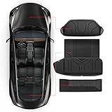 LASFIT Trunk Mats Fit for Tesla Model S & Model S Plaid 2024 2023 2021 2021, TPE All Weather Custom Fit Frunk Car Mat Cargo Liners Set, Black