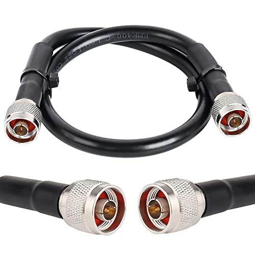 XRDS -RF N Male to N Male 2FT Coax Extension Cable, Low Loss KMR400 Type N