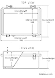 Gratury Junction Box, IP67 Waterproof Plastic Enclosure for Electrical Project, Hinged Grey Cover, Includes Mounting Plate and Wall Bracket 290×190×140mm (11.4"×7.5"×5.5")