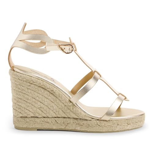 Castañer Limited edition x Ancient Greek Sandals. Tinos espadrilles in cowhide leather. - Women, Platinum, 8