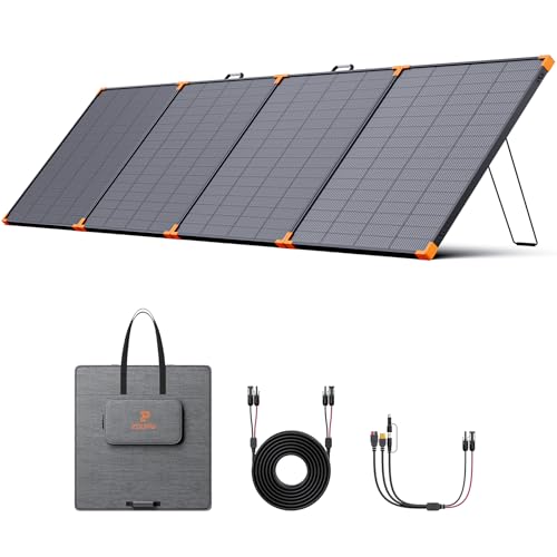 ZOUPW N-Type 16BB 450 Watt Portable Solar Panel,38V Foldable Solar Panel for Power Station with 25% High Efficiency,IP68 Waterproof 4 Adjustable Kickstands for RV Camping Hurricane Blackout