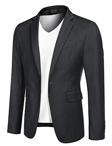 COOFANDY Mens Sports Coat Casual Blazer Business Jackets Luxury Slim Fit Stylish Suit Blazer Jacket (Dark Grey XXL)