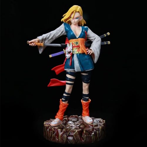 Muenmee Android 18 Figure, Android 18 Anime Statues Figurine PVC Figure Collection Home Decor Gift Model Toys Anime Figure Birthday Gift 10.2 Inch