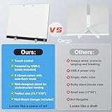 Acrylic Dry Erase Board with Light, 13.7"X10" 6-Color Neon Glow Memo LED Light-Up Message Note Board with Stand as Night Light for Room/Store/Office/Festival/Gift, Touch Control, 7 Markers