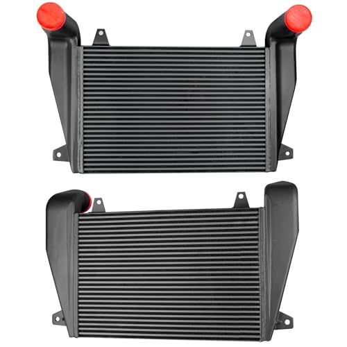 KUUHLERSAT Full Aluminum Intercooler Compatible With Freightliner FLD120 FLD112 FLD132 Classic Heavy Duty Truck Charge Air Cooler 10.0L 12.8L 12.7L Diesel Turbo Black 1990-2005 1998