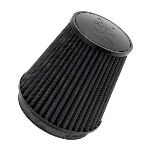 K&N Dryflow Lifetime Universal Clamp-On Air Filter: High Performance, Washable, Replacement Filter: Flange Diameter: 6 In, Filter Height: 7.5 In, Flange Length: 1 In, Shape: Round Tapered, RU-3101HBK