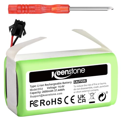 Replacement Battery Compatible with eufy RoboVac 11 11C 11S Plus 11S MAX 12 15C 15C MAX 15T 25C 30C G10 Hybrid G30 Edge R500 R450 & Ecovacs Deebot N79 N79S N95 DN622 661 | 14.4V 2600mAh