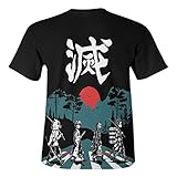 LIXBDHN Unisex Anime Shirt Athletic Tops Mens Cartoon Tee Shirts