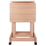 Winsome Brienda Snack Table, Natural, 19.13 in x 14.17 in x 32.2 in