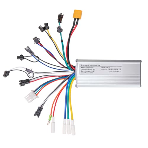 doinal Brushless Motor Controller 36V 500W 25A Electric Scooter Bike Controller 9 Mosfet Square Wave Controller 36V Ebike Controller with 3 Speed Cruise Wire (36V 500W)