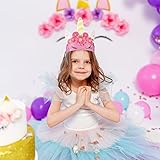 24 Pcs Unicorn Birthday Party Hats Unicorn Paper Party Crown Headbands for Girls Kids, Princess Dress up Unicorn Theme Decorations Favor Supplies Unicorn Party Headbands