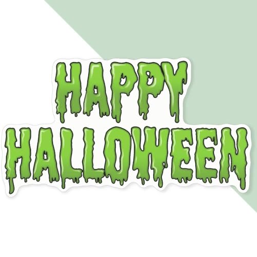 Extra Large 460mm 'Happy Halloween' Permanent Sticker Decal for Cars/Windows/Bins/Walls (DW00126695)