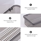 Cabilock 3pcs Silverware Organizer Utensil Holder, Utensil Holder For Countertop With Lid,Plastic Cutlery Drawer Organizer For Drawer,Silverware Organizers Flatware Organizer For Kitchen Drawers