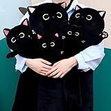 MUFEIRUO Long Cat Plush Pillow Black Cat Body Pillow, 40.5" Cute Black Cat Stuffed Animals Plush Cat Plushie, Kawaii Stuffed Cat Toys Throw Pillow for Kids Christmas Decorations