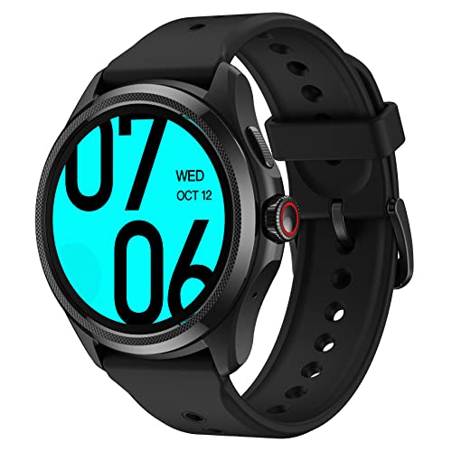TicWatch Pro 5 Android Smartwatch Snapdragon W5+ Gen 1 Wear OSWear OS Smart Watch Long Battery Life 5ATM Water Resistance GPS Compass Fitness Tracking Android Only Compatible, Obsidian