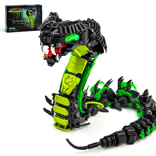 Mechanical Snake Building Sets,Creative Snake Animal Collection Toy,Adult Home or Office Decor,STEM Building Toy Gift for Teens Girl and Boys 8-14 (689PCS)