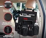 Back Seat Car Organizer with Dedicated Tablet and Laptop Storage Stabilizing Side Straps Soft Adjustable Shoulder Strap and Hardened Buckles Your Office Away from Office