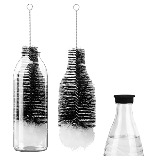 Bottle Brush for Sodastream Bottle, Soda Bottle Cleaning Brush with Gentle & Anti-Scratch Bristles Bottle Cleaner Bottle Washing Brush for Soda Bottles