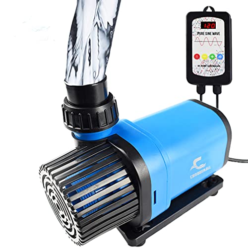CONQUERALL 3170GPH 80W 24V 27.5ft DC Return Pump CHS-12000 Quiet Controller Warranty Water Pump for Aquarium Saltwater, Fish Tank, Coral, Aquaculture, KOI Pond, Sump,Hydroponic