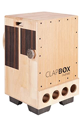 Clapbox Cajon Drum Birch Wood (H:20" W:12" L:12") - NOT MADE IN CHINA - Cajon + Conga + Bongo + Djembe | Most Popular Percussion Brand Online (Natural, Cajembe)