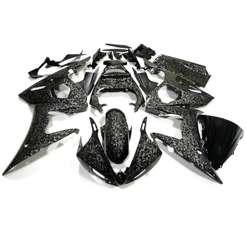 ZXMOTO Motorcycle Fairing Kit Fit for 2003 2004 Yamaha YZF R6 / R6S 2006 2007 2008 2009 Injection ABS Plastic Bodywork Fairings（Forged Carbon Fiber Look）