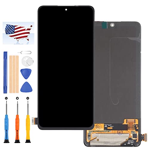 AMOLED for Xiaomi Poco X4 Pro 5G Screen Replacement 2201116PG 6.67 inch LCD Display Touch Screen Digitizer Assembly Repair Parts Kit (Black)